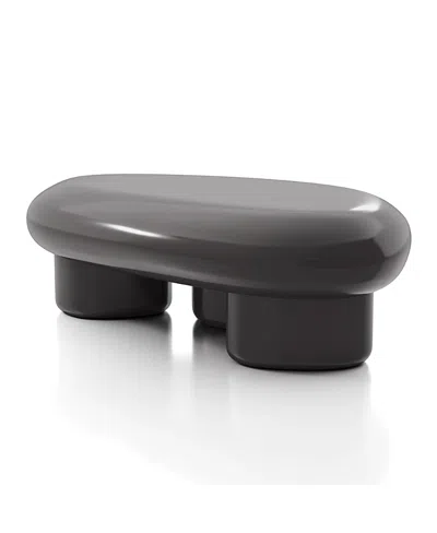 Furniture Of America Villia 37 High Gloss Coffee Table In Gray