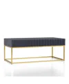 Furniture Of America Wisha 48 Metal Frame 2-drawer Coffee Table In Blue
