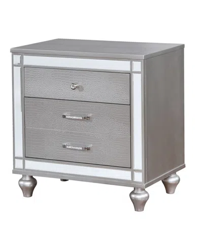 Furniture Of America Xulu Contemporary Nightstand In Silver