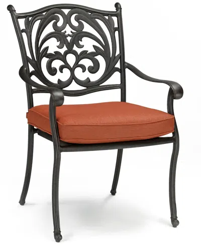 Furniture Outdoor Replacement Dining Chair Cushion In Brick Red
