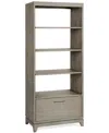 Furniture Rafferty 76" Wood Drawer Bookcase In Pavestone
