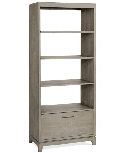 Furniture Rafferty 76" Wood Drawer Bookcase In Pavestone