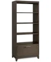 Furniture Rafferty 76" Wood Drawer Bookcase In Umber
