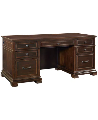 Furniture Weston 66" Executive Desk In Brown Ale