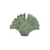 Furnizzeme 18 Inch Accent Vase Intricate Kelp Design Green Ceramic Brown Accents
