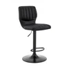 Furnizzeme 21 Inch Metal And Leatherette Swivel Bar Stool, Black