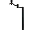Furnizzeme 3 Way Metal Body Table Lamp With Swing Arm And Conical Fabric Shade, Black
