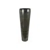 Furnizzeme 32 Inch Metal Vase Tumbler Shape Narrow Base Multicolored Glossy Finish