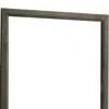 Furnizzeme 35 Inch Transitional Style Wooden Frame Mirror, Gray