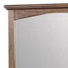 Furnizzeme 37 Inch Transitional Style Wooden Frame Mirror, Dark Oak