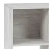 Furnizzeme 4 Cube Wooden Organizer With Grain Details, Washed White