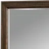 FURNIZZEME 42 INCH RECTANGULAR WOODEN FRAME TRANSITIONAL MIRROR, BROWN