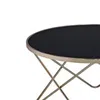 Furnizzeme Alluring Coffee Table, Black Glass & Gold