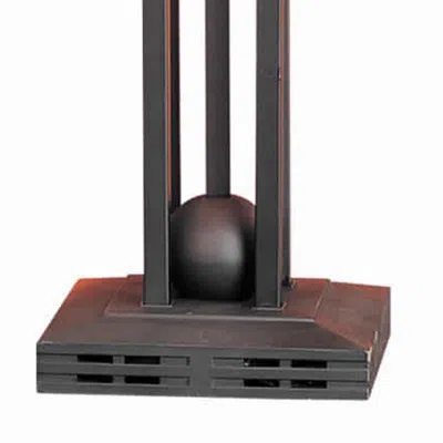 Furnizzeme Ball Inlay Metal Body Table Lamp With Square Mica Shade, Bronze In Brown