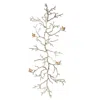 Furnizzeme Branch Shape Aluminum Wall D‹¨«cor With Four Bird Accents, Gold