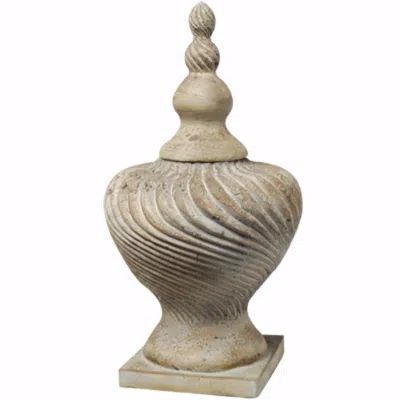 Furnizzeme Classic Ceramic Vase With Lid In Neutral