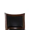 Furnizzeme Curved Swivel Barstool With Leatherette Padded Seating, Brown And Black