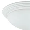 Furnizzeme Dome Shaped Glass Ceiling Lamp With Hardwired Switch, White And Clear