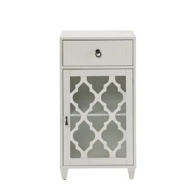 Furnizzeme Faddish Side Table, White In Gray