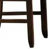 Furnizzeme Faux Leather Upholstered Wooden Side Chair With Ladder Back Design, Brown