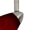 Furnizzeme Hand Blown Glass Shade Track Light Head With Metal Frame, Red And Silver
