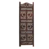 Furnizzeme Hand Carved Sun And Moon Design Foldable 4 Panel Wooden Room Divider, Brown