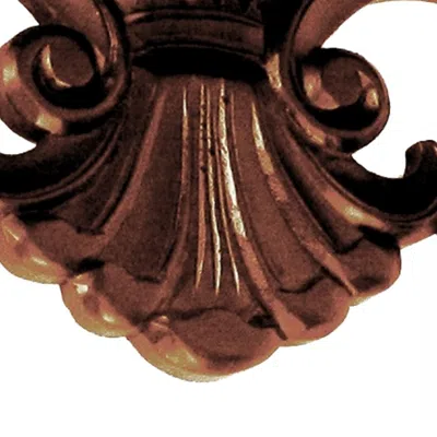 Furnizzeme Hand Carved Wooden Wall Shelf With Floral Design Display, Brown