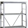 Furnizzeme Industrial Bookshelf With 4 Shelves And Open Metal Frame, Silver And Gray