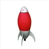 Furnizzeme Kid Table Lamp With Rocket Design Silhouette, Red