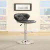 Furnizzeme Leather Upholstered Bar Stool With Gas Lift Black Set Of 2