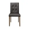 Furnizzeme Leatherette Side Chair With Tufted Backrest, Set Of 2, Espresso Brown