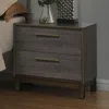 Furnizzeme Manvel Contemporary Style Night Stand, Antique Gray