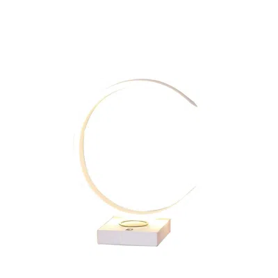 Furnizzeme Metal C Shaped Table Lamp With Usb Plugin, White