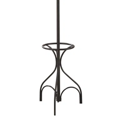 Furnizzeme Metal Coat Rack With Umbrella Stand, Black