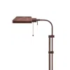Furnizzeme Metal Rectangular Floor Lamp With Adjustable Pole, Bronze