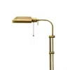Furnizzeme Metal Rectangular Floor Lamp With Adjustable Pole, Gold