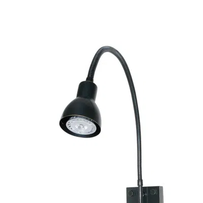 Furnizzeme Metal Round Wall Reading Lamp With Plug In Switch, Black