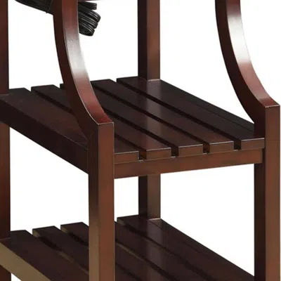 Furnizzeme Modish Side Table (usb), Espresso In Brown