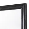 Furnizzeme Molded Wooden Frame Dresser Top Mirror, Black And Silver