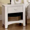 Furnizzeme Omnus Wood Night Stand, White Finish