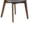 Furnizzeme Quaint Dining Side Chair With Curved Back, Brown & Black, Set Of 2