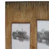 Furnizzeme Rectangular Distressed Wooden Frame With 4 Photo Slots, Brown