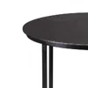 Furnizzeme Round Metal Frame Side Table With Tubular Legs, Black