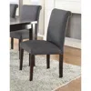 Furnizzeme Set Of 2 Solid Wood Dining Chair In Gray Upholstery