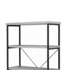 Furnizzeme Sophisticated Wood And Metal Open Bookcase, Gray