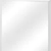 Furnizzeme Square Molded Wooden Frame Dresser Mirror, White And Silver
