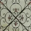 Furnizzeme Traditional 3 Panel Metal Fire Screen With Filigree Design, Bronze
