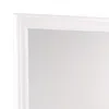Furnizzeme Transitional Square Mirror With Wooden Encasing And Convex Edges, White