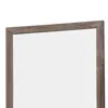 Furnizzeme Transitional Square Shape Wooden Frame Mirror With Textured Details, Brown