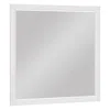 Furnizzeme Transitional Style Square Wooden Frame Mirror, White